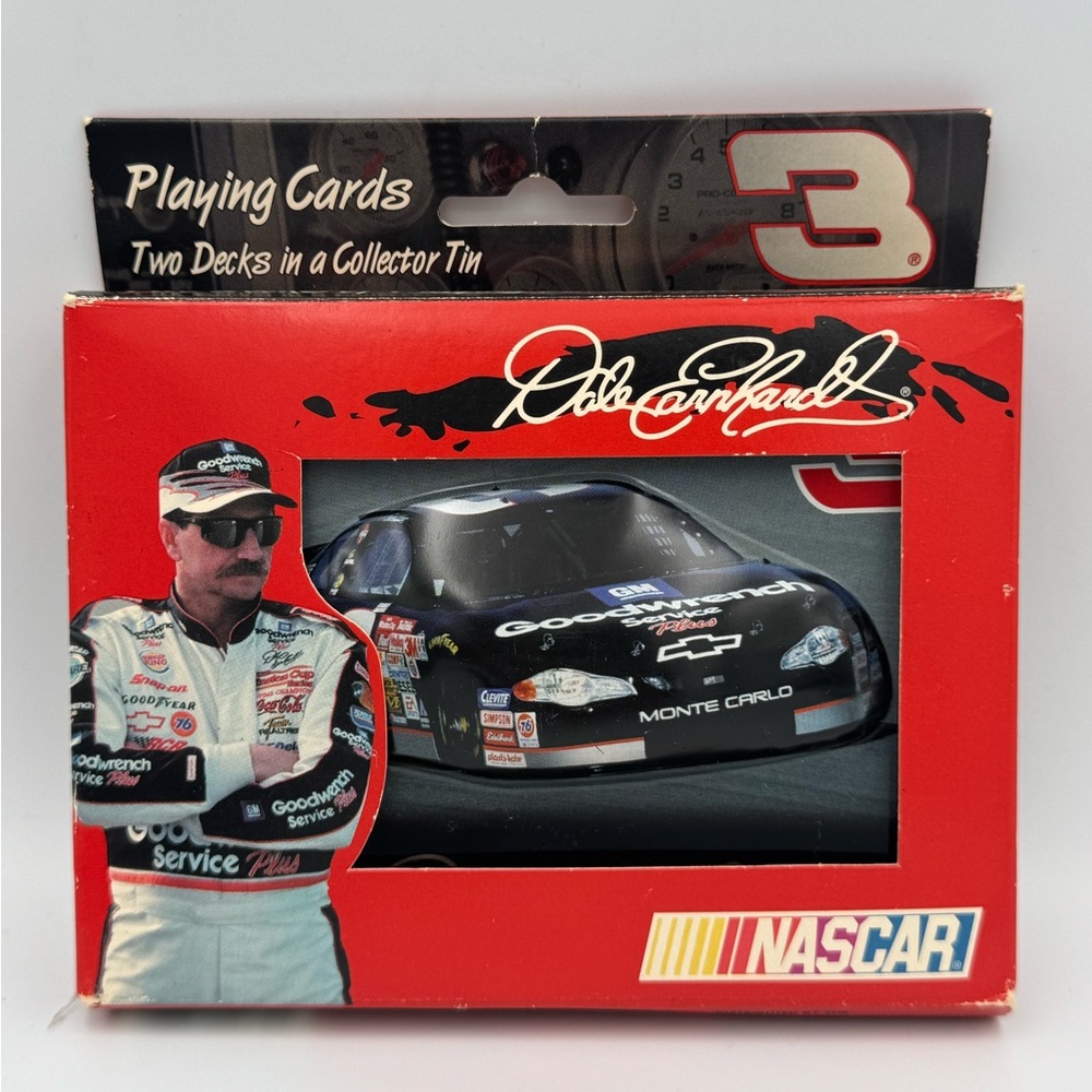 Dale Earnhardt 2001 NASCAR Playing Cards Tin 2 Decks‎ 1 Sealed Intimidator